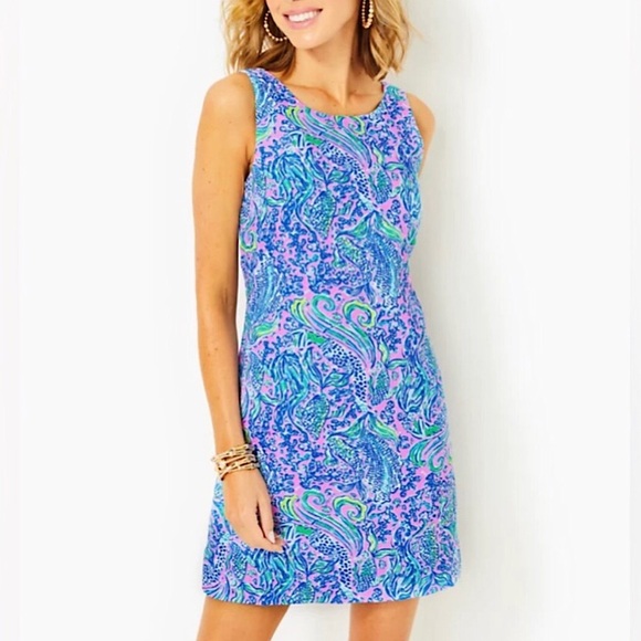 LILLY PULITZER. Lilac Rose We Mermaid It  Linen Dress - Picture 1 of 15